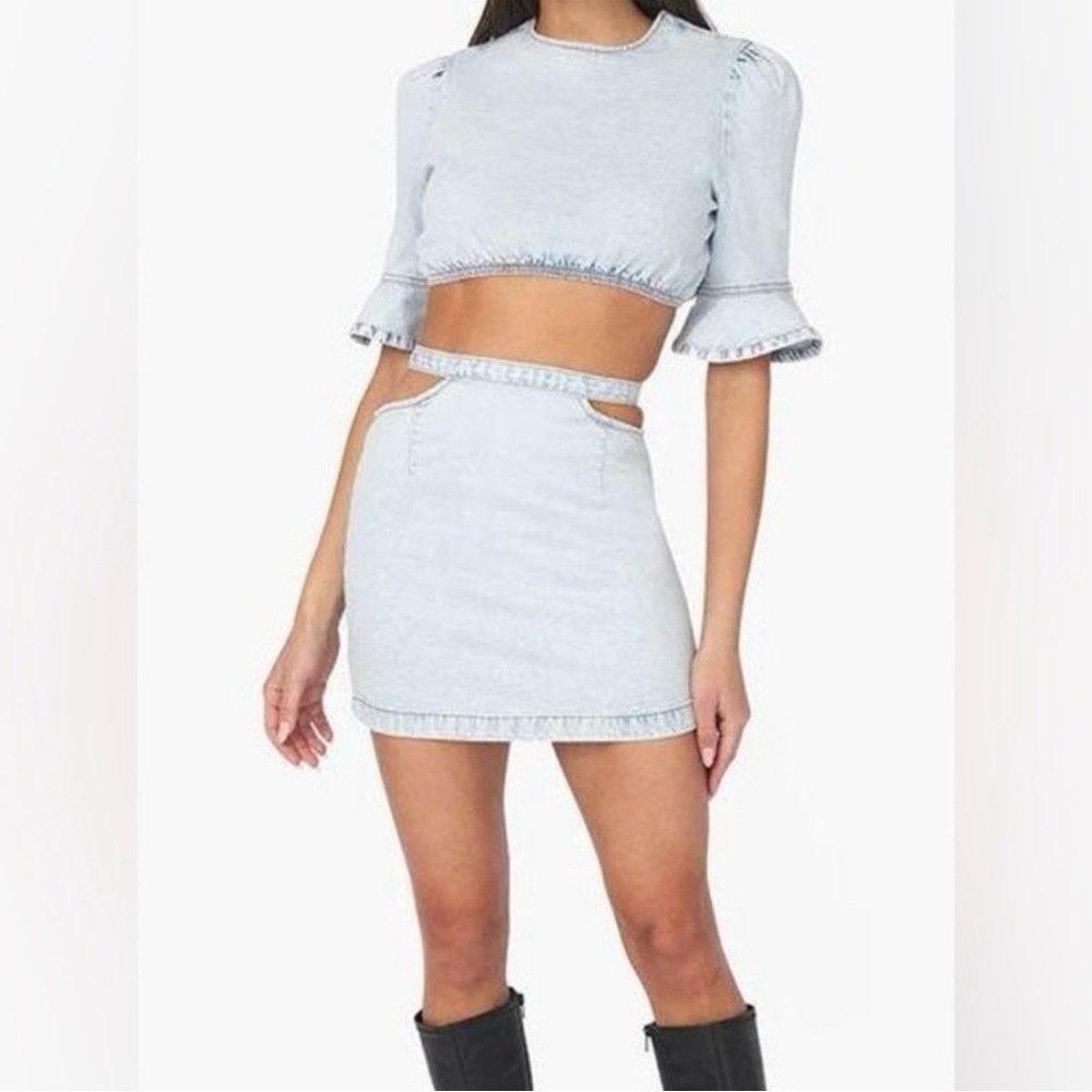 WeWoreWhat Denim Two-Piece M